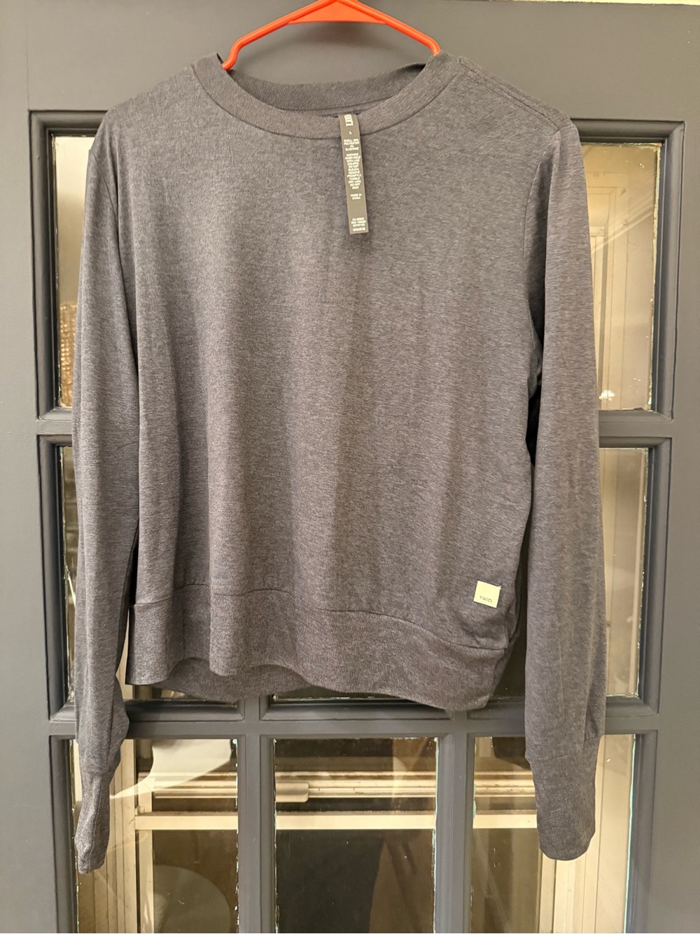 Vuori Heather Charcoal Daydream Crew Medium
